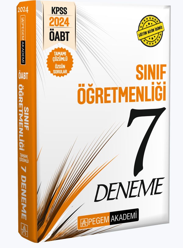 KPSS ÖABT Sınıf Öğretmenliği Tamamı Çözümlü 7 Deneme | Pegem Akademi Yayıncılık (Ciltsiz)