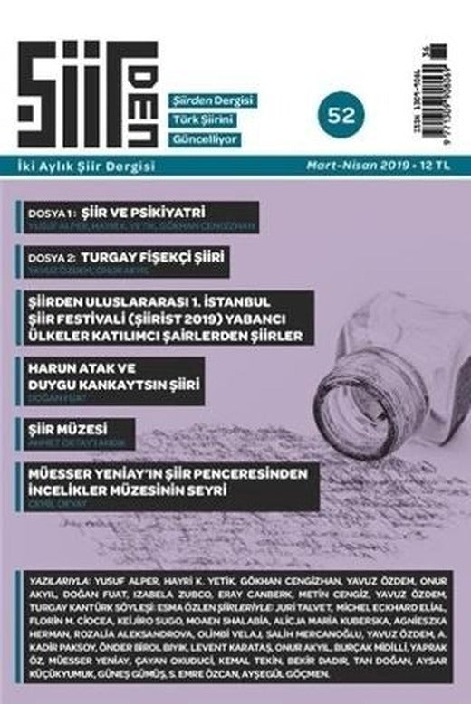 Şiirden İki Aylık Şiir Dergisi Sayı: 52 Mart - Nisan 2019 | Şiirden Yayıncılık (Ciltsiz)