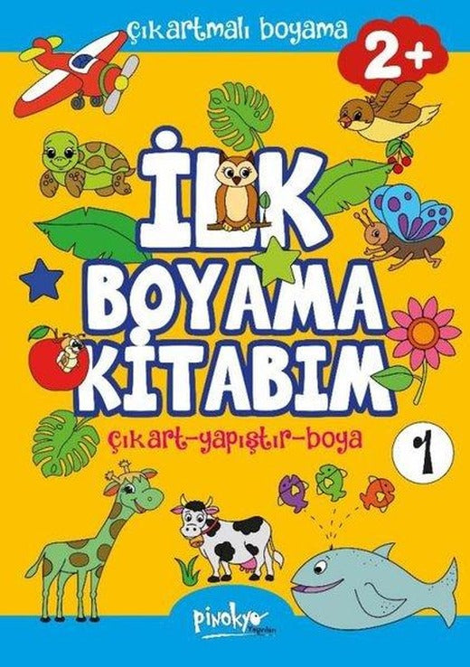 Çıkartmalı İlk Boyama Kitabım 1 - 2+ Yaş | Pinokyo (İnce Kapak)