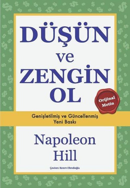 Düşün ve Zengin Ol - Genişletilmiş ve Güncellenmiş Baskı | Saga Kitap (İnce Kapak)