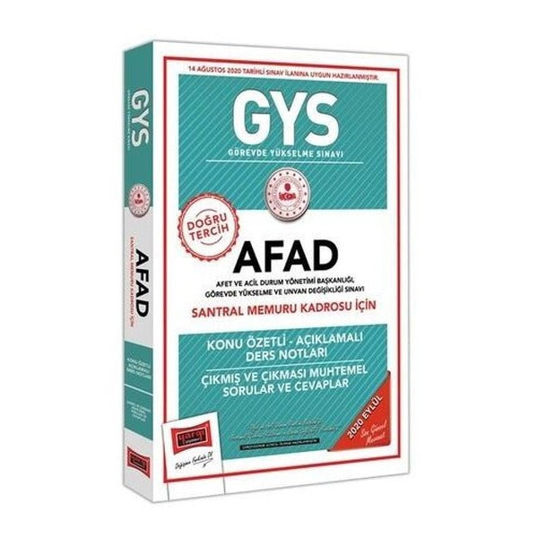 GYS AFAD Santral Memuru Kadrosu İçin Konu Özetli Çıkmış ve Çıkması Muhtemel Sorular | Yargı Yayınları (İnce Kapak)