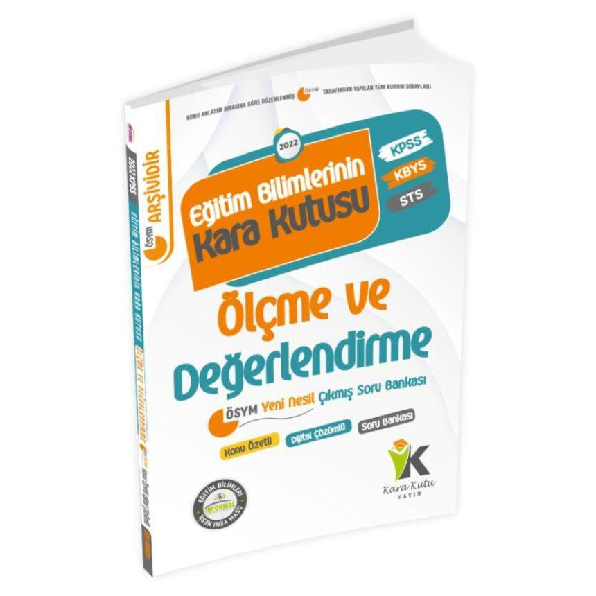 Eğitim Bilimlerinin Kara Kutusu ÖLÇME VE DEĞERLENDİRME Konu Özetli Dijital Çözümlü Soru Bankası kitap kapağı