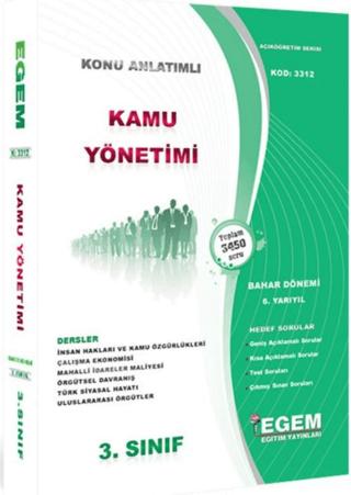 3. Sınıf Siyaset Bilimi ve Kamu Yönetimi Konu Anlatımlı Soru Bankası | Egem Eğitim Yayınları (Ciltsiz)  - Resim 1