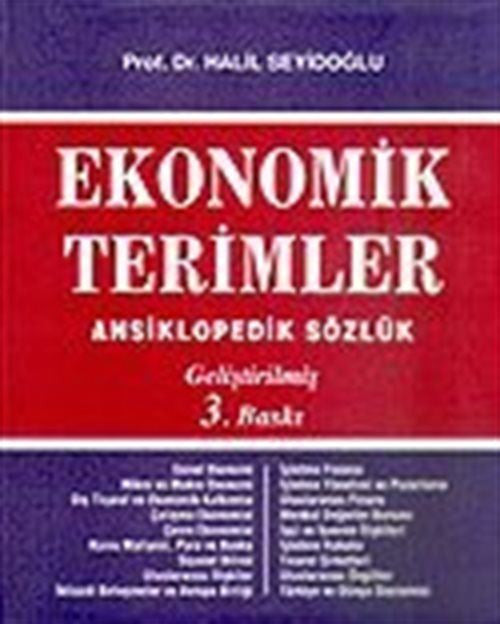 Ekonomik Terimler Ansiklopedik Sözlük - Prof. Dr. Halil Seyidoğlu kitap kapağı
