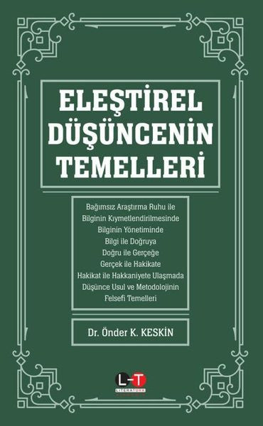 Eleştirel Düşüncenin Temelleri - Dr. Önder K. Keskin kitap kapağı