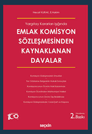 Emlak Komisyon Sözleşmesinden Kaynaklanan Davalar - Necat Kurak kitap kapağı