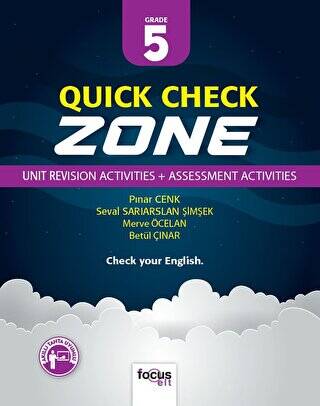 English Zone 5 - Quick Check - Pınar Cenk kitap kapağı