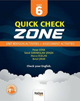 English Zone 6 - Quick Check - Pınar Cenk kitap kapağı