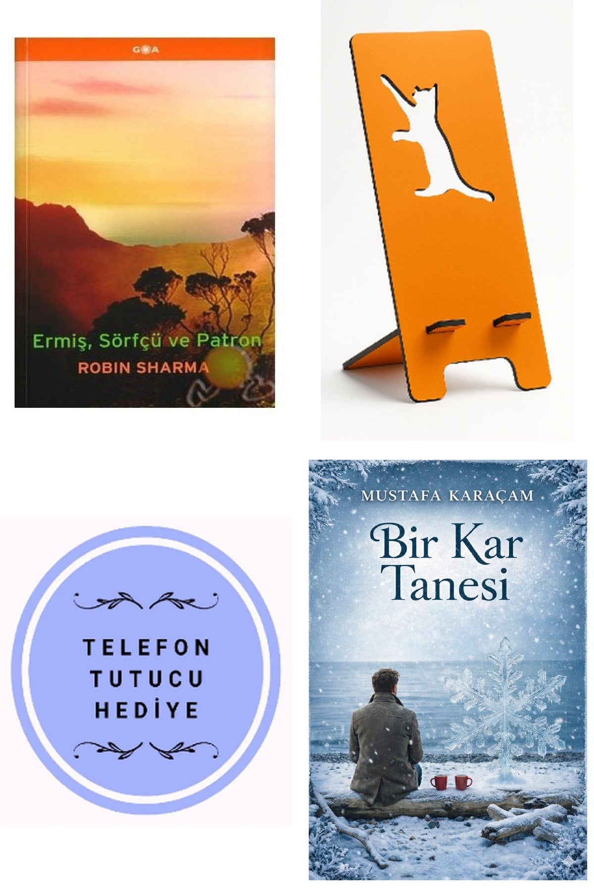 Ermiş, Sörfçü Ve Patron + Telefon Tutucu + Bir Kar Tanesi kitap kapağı