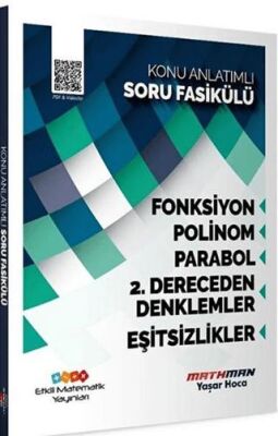 AYT Matematik Fonksiyon Polinom Parabol 2. Dereceden Denklemler ve Eşitsizlik Konu Anlatımlı Soru Fasikülü - Yaşar Hoca kitap kapağı