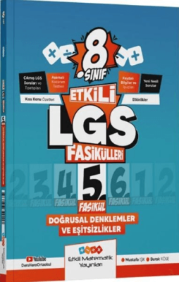 Etkili Matematik Yayınları 8. Sınıf Etkili LGS Fasikül Doğrusal Denklemler ve Eşitsizlikler 5 - Kolektif kitap kapağı