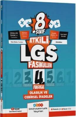 Etkili Matematik Yayınları 8. Sınıf Etkili LGS Fasikül Olasılık ve Cebirsel İfadeler 4 - Kolektif kitap kapağı