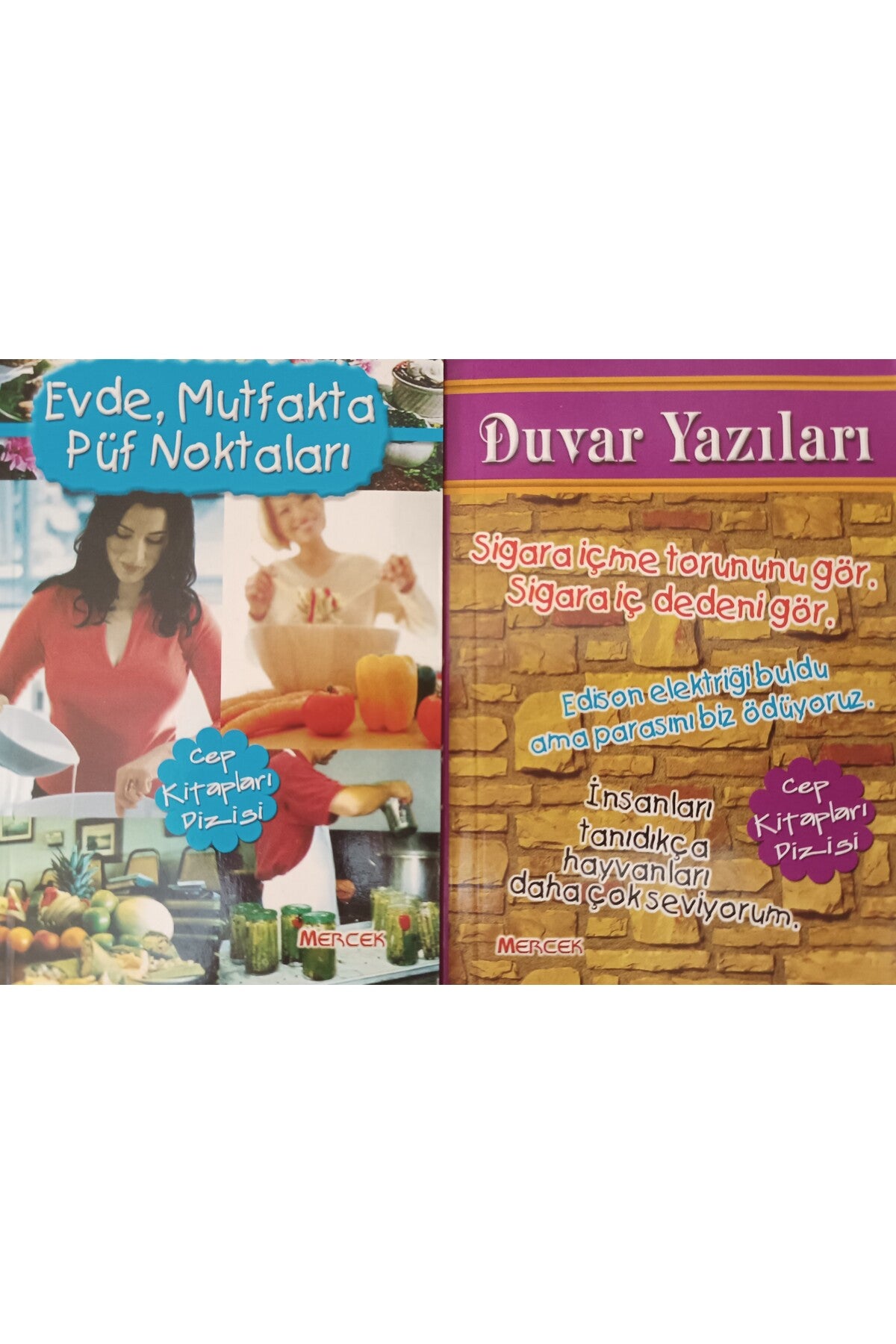 Evde Mutfakta Püf Noktaları / Duvar Yazıları (Özlem Aytek - Mavi Ada Nur) - 2 'Li Cep Boy kitap kapağı