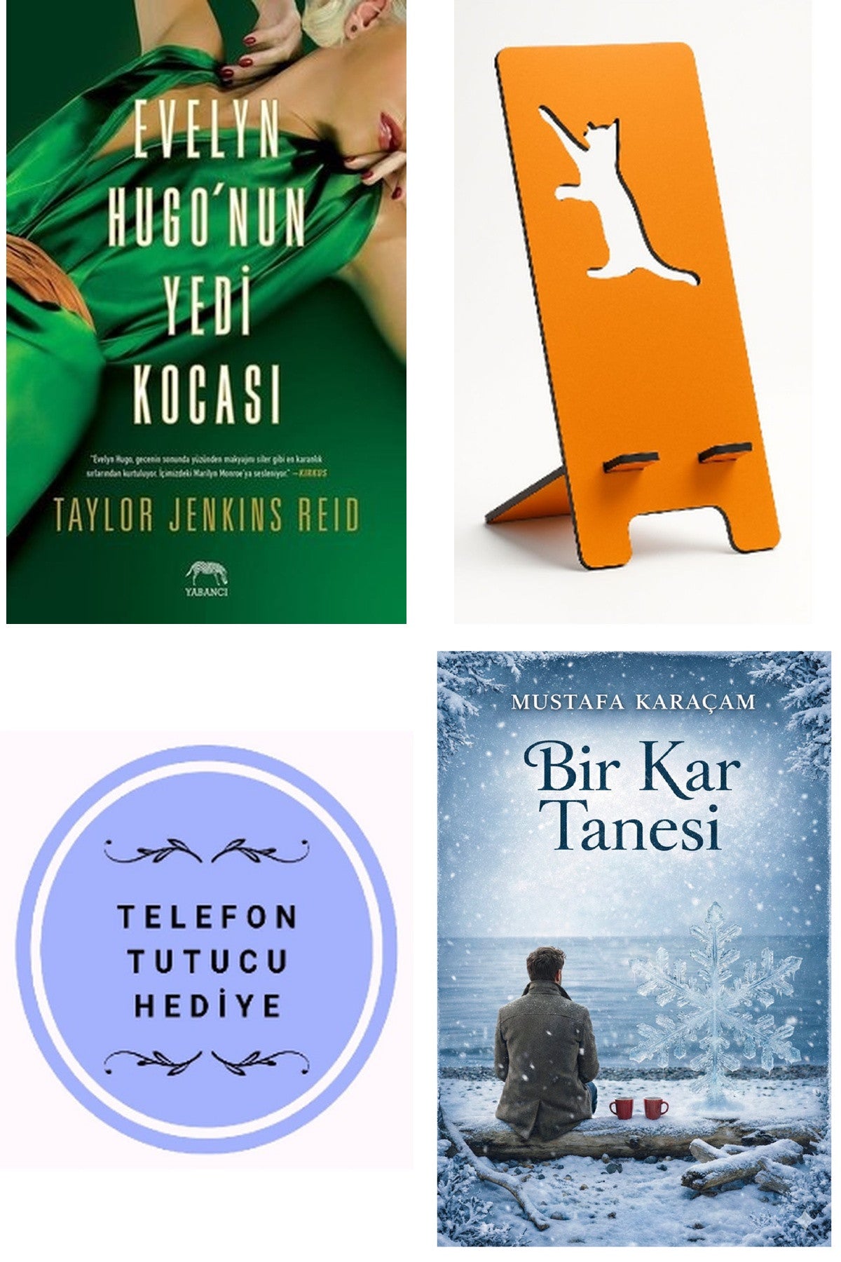 Evelyn Hugo`nun Yedi Kocası + Telefon Tutucu + Bir Kar Tanesi kitap kapağı
