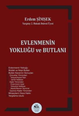 Evlenmenin Yokluğu ve Butlanı - Erdem Şimşek kitap kapağı