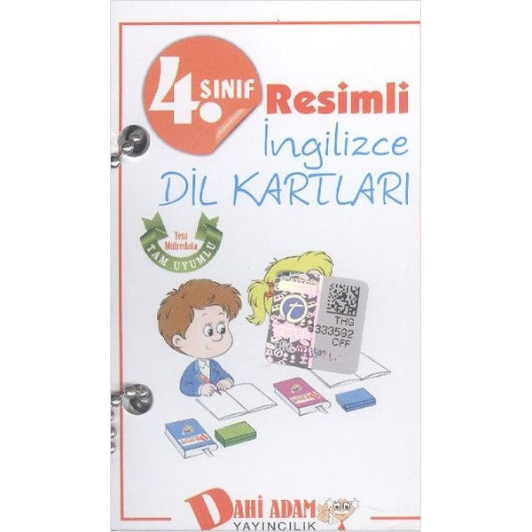 Dahi Adam 4. Sınıf Resimli İngilizce Dil Kartları | Dahi Adam Yayıncılık (İnce Kapak)