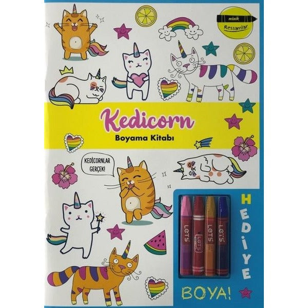 Minik Ressamlar - Kedicorn Boyama Kitabı | Doğan ve Egmont Yayıncılık (İnce Kapak)