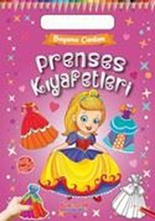 Prenses Kıyafetleri - Boyama Çantam - Renkli Çıkartmalı | Yumurcak Yayınları (İnce Kapak)