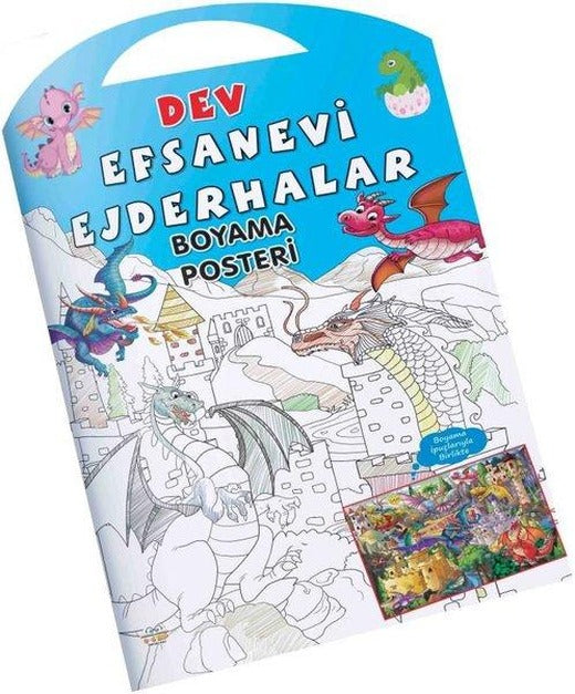 Dev Efsanevi Ejderhalar - Boyama Posteri | 0-6 Yaş Yayınları (İnce Kapak)