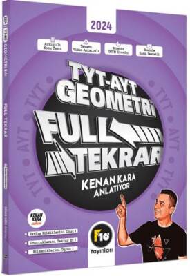 F10 Yayınları 2024 Tyt Ayt Kenan Kara Geometri Full Tekrar Video Ders Kitabı - Kenan Kara kitap kapağı