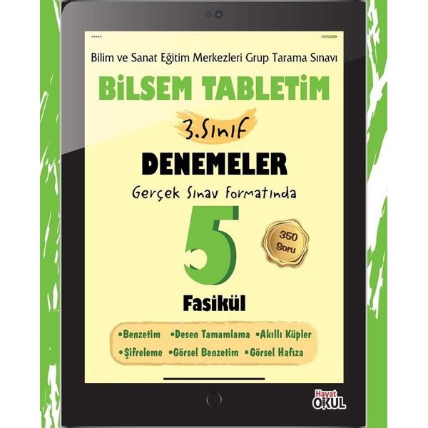 3.Sınıf Bilsem Tabletim - Denemeler | Hayat Okul (İnce Kapak)