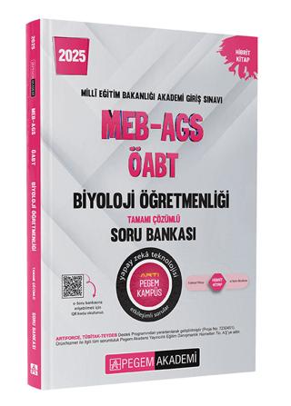 2025 MEB-AGS-ÖABT Biyoloji Tamamı Çözümlü Soru Bankası | Pegem Akademi Yayıncılık (Ciltsiz)  - Resim 1