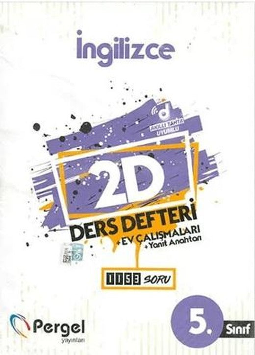 5. Sınıf İngilizce 2D Ders Defteri Ev Çalışmaları | Pergel Yayınları (Ciltsiz)