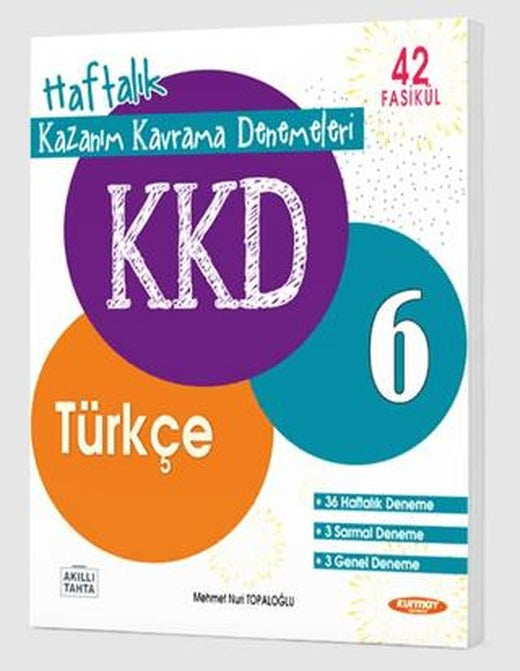 KKD 6. Sınıf Türkçe Haftalık Kazanım Kavrama Denemeleri | Kurmay Yayınları (Ciltsiz)