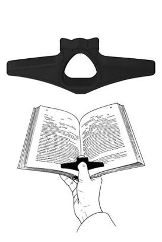 Kitap Okuma Yüzüğü Kedi Modelli - Siyah | Bcoverart - Resim 1