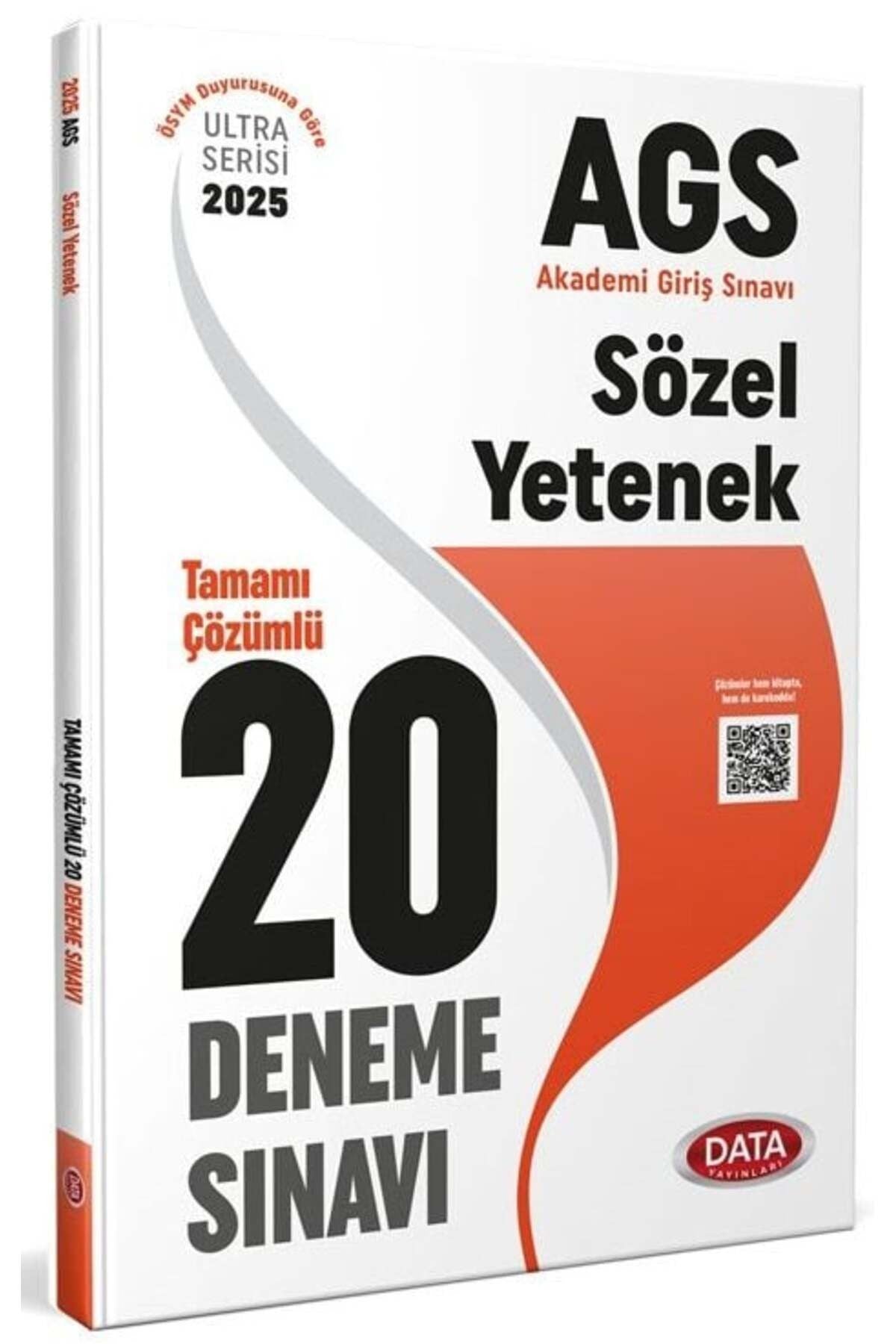 2026 AGS Sözel Yetenek Tamamı Çözümlü 20 Deneme Sınavı | Data Yayınları (Ciltsiz)