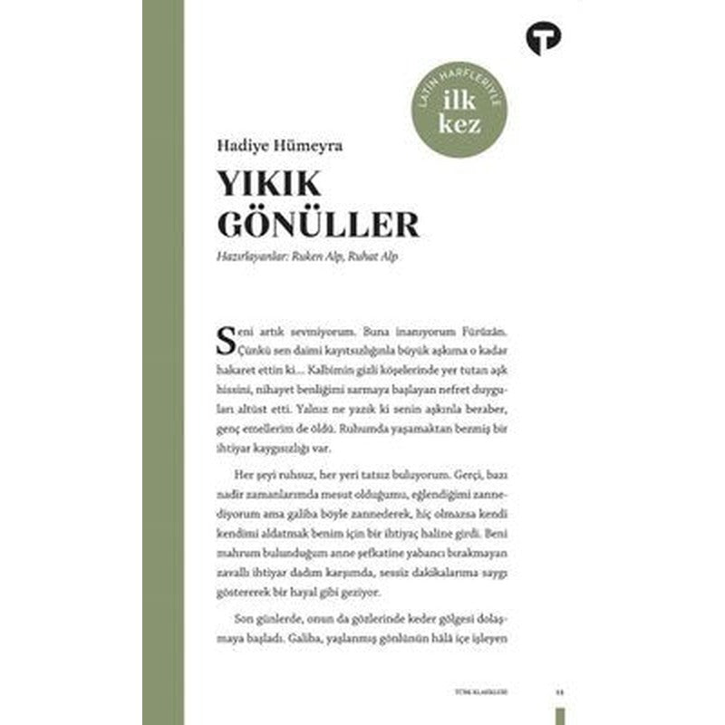 Yıkık Gönüller-Latin Harfleriyle İlk Kez | Turkuvaz Yayınları
