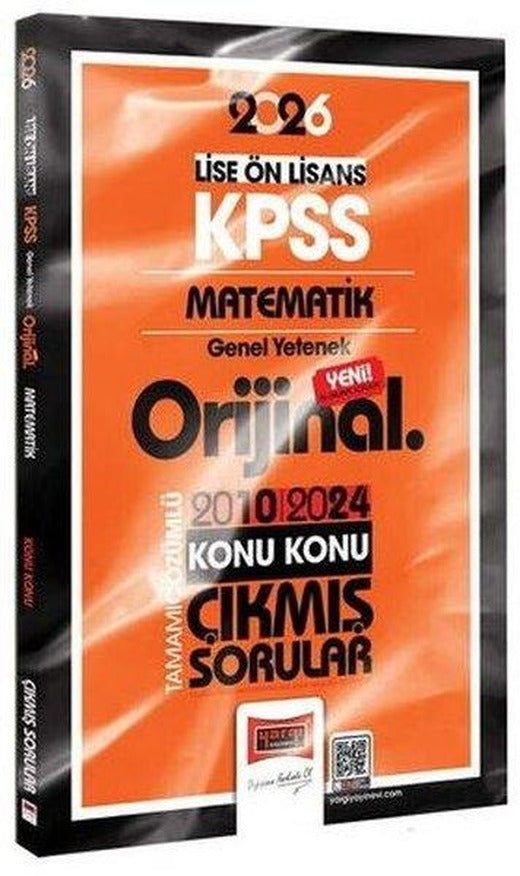 2026 KPSS Lise - Önlisans Matematik Orijinal 2010 - 2024 Konu Konu Çıkmış Sorular | Yargı Yayınları (İnce Kapak)