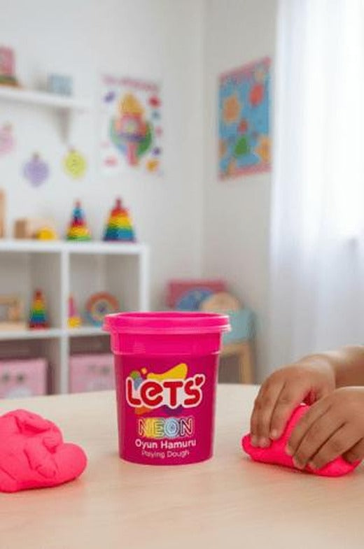 Let's Neon Oyun Hamuru Pembe 110g | Lets