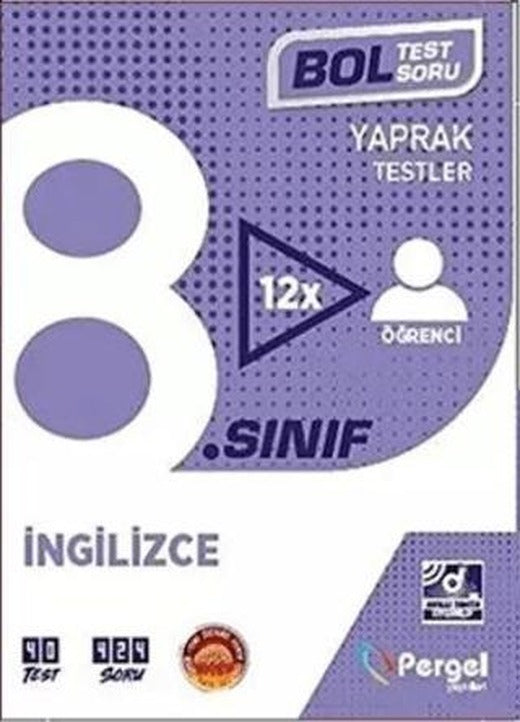 8. Sınıf İngilizce Kutu Test | Pergel Yayınları (Ciltsiz)