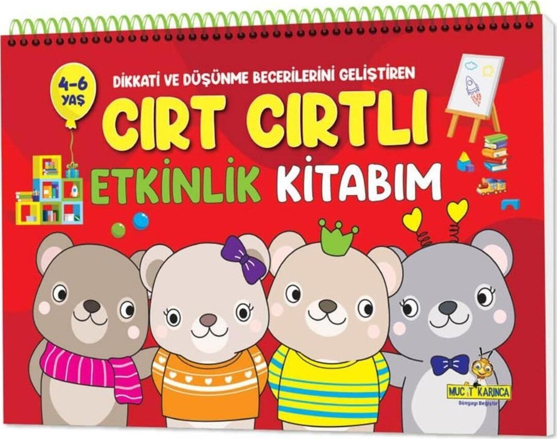Dikkati ve Düşünme Becerilerini Geliştiren Cırt Cırtlı Etkinlik Kitabım (4-6 Yaş)