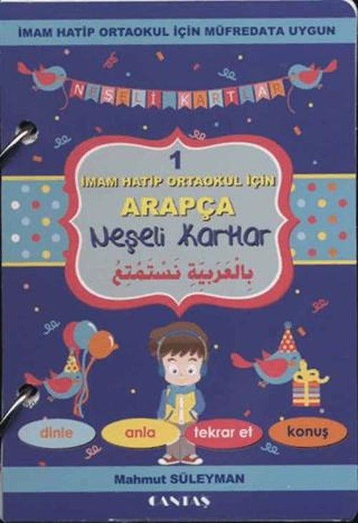 İmam Hatip Okulları İçin Arapça Neşeli Kartlar 1 (Cd Ekli) | Cantaş Yayınları (Ciltsiz)