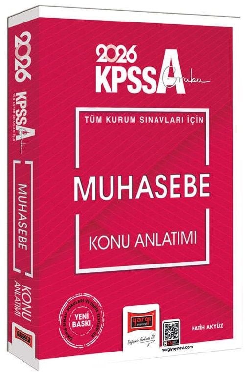 2026 KPSS-A Grubu Tüm Kurum Sınavları İçin Muhasebe Konu Anlatımı | Yargı Yayınevi (Ciltsiz)