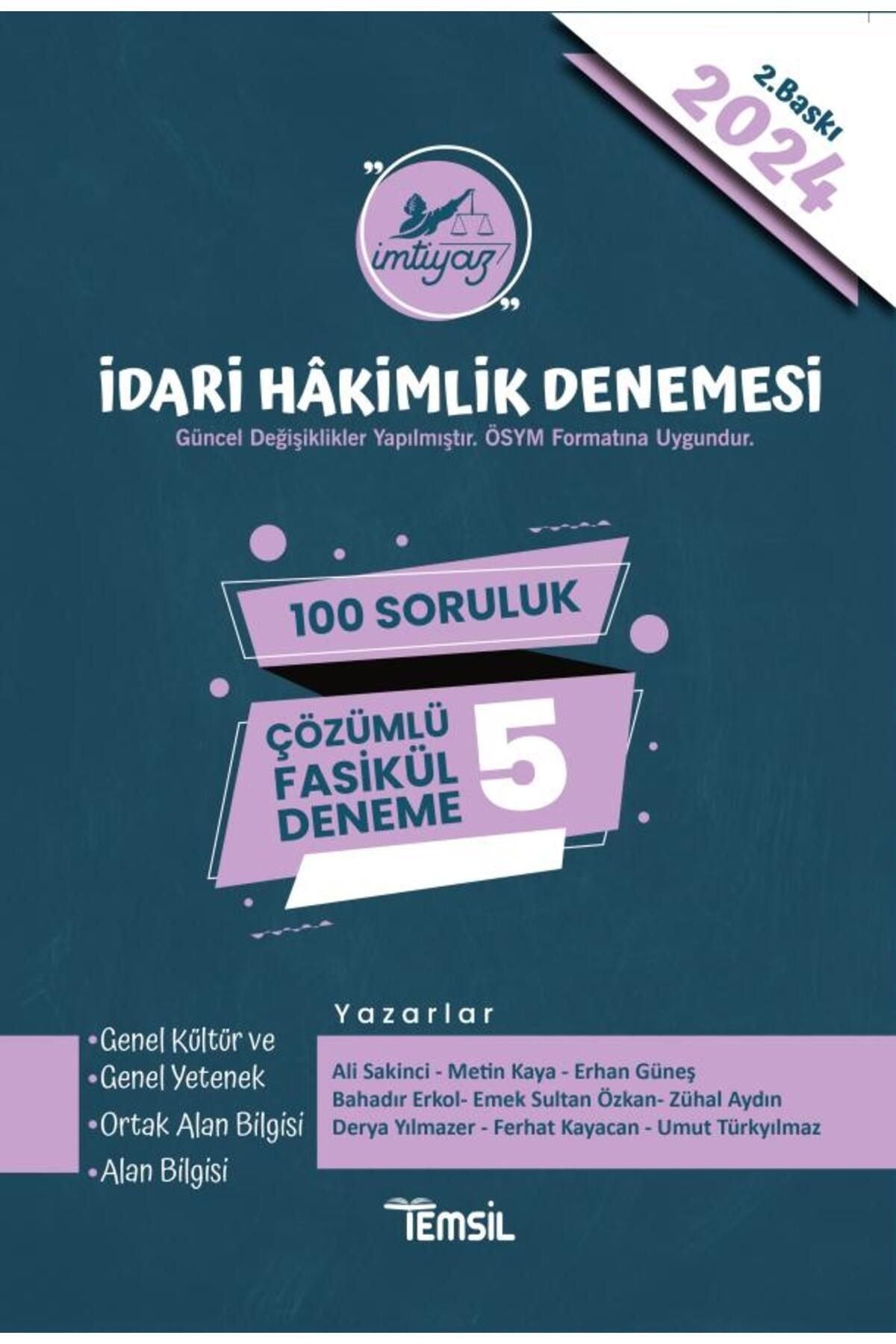 İmtiyaz İdari Hakimlik Denemesi Çözümlü 5 Deneme