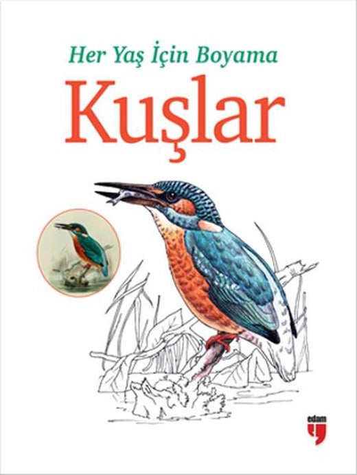 Her Yaş İçin Boyama - Kuşlar | Edam (İnce Kapak)
