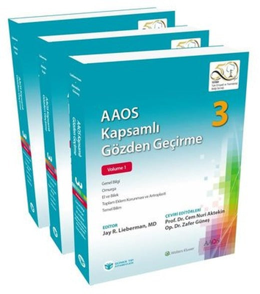 AAOS Kapsamlı Gözden Geçirme Seti - 3 Kitap Takım | Güneş Tıp Kitabevleri (İnce Kapak)