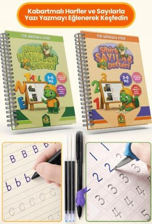 Sihirli Harfler ve Sihirli Sayılar Defteri (2 Kitap Set)