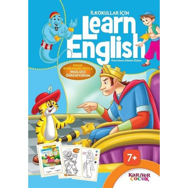 İlkokullar İçin Learn English-Mavi | Kariyer Çocuk (İnce Kapak)