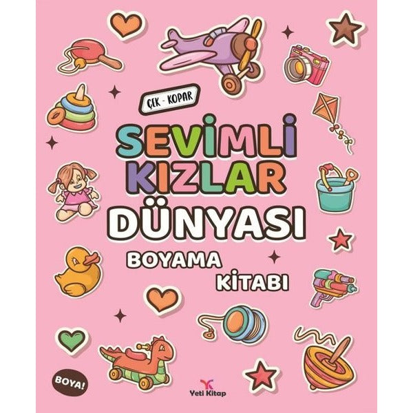 Sevimli Kızlar Dünyası Boyama Kitabı | Kolektif (İnce Kapak)