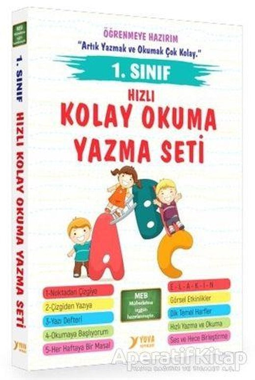 1. Sınıf Okuma Yazma Seti (5 Kitap Takım) - Kolektif - Yuva Yayınları