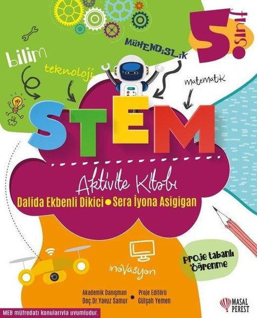 5.Sınıf STEM Aktivite Kitabı | Masalperest (İnce Kapak)