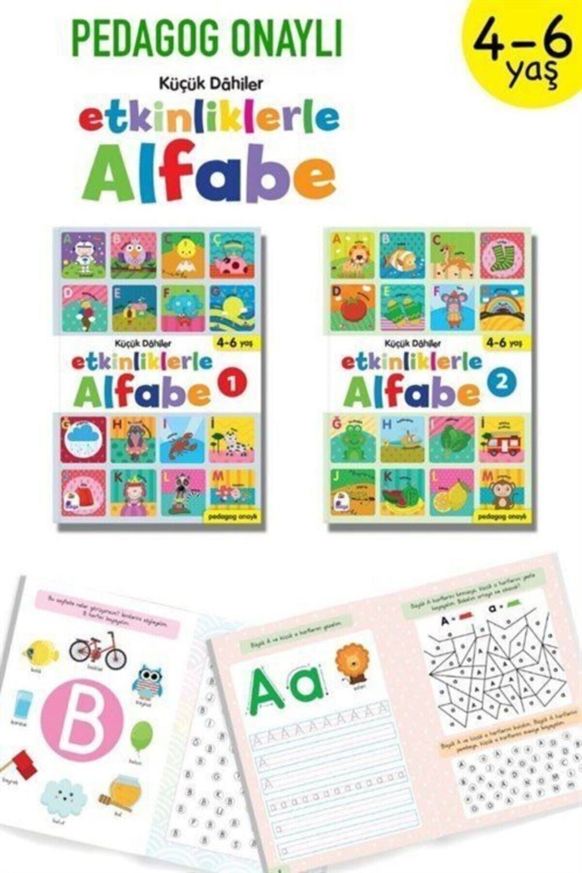 Küçük Dahiler - Etkinliklerle Alfabe 4-6 Yaş (2 Kitap Takım) | İndigo Çocuk (Ciltsiz)