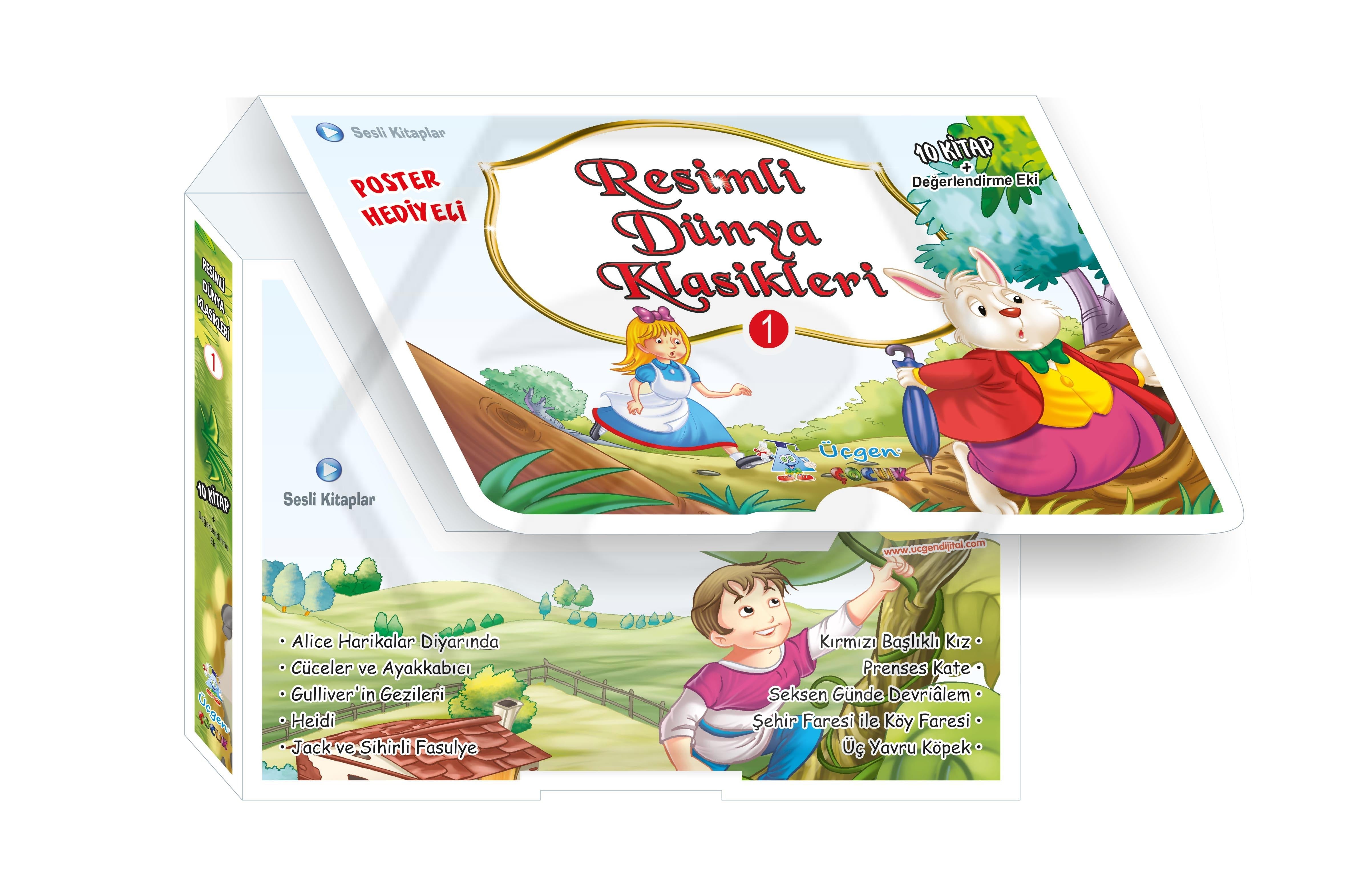 Resimli Dünya Klasikleri 1 Kırmızı Seri - Kutulu 10 Kitap