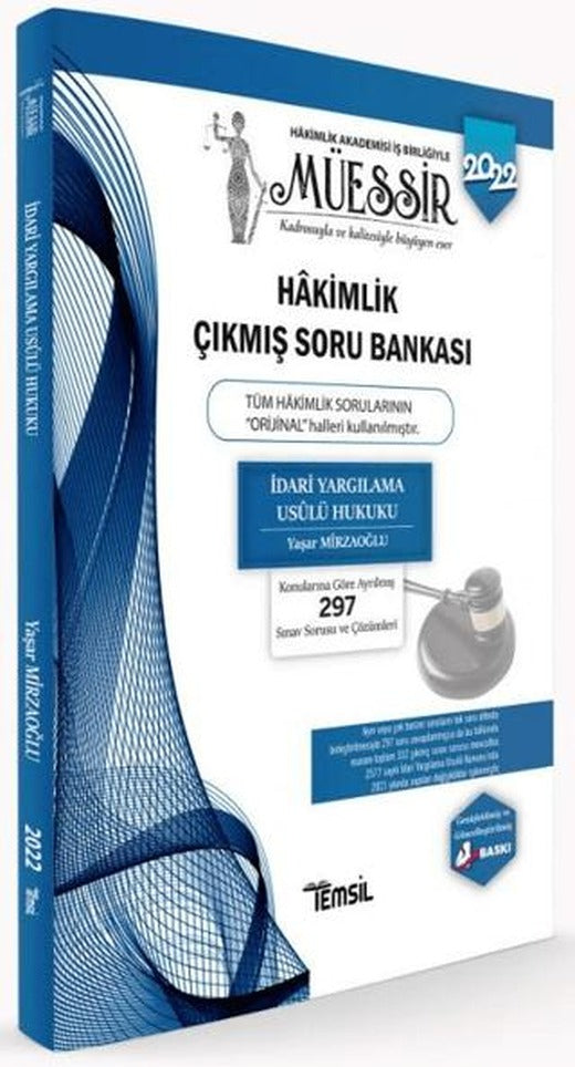 Müessir İdari Yargılama Hukuku Hakimlik Çıkmış Soru Bankası | Temsil Kitap (Ciltsiz)