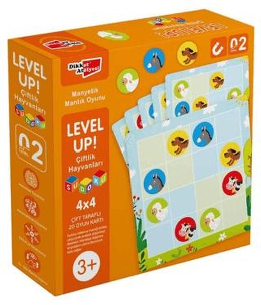 LevelUp! 2 - Çiftlik Hayvanları Sudoku | Dikkat Atölyesi Yayınları