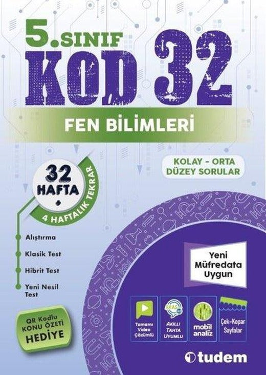 5. Sınıf Fen Bilimleri Kod 32 | Tudem Yayınları - Ders Kitapları (İnce Kapak)
